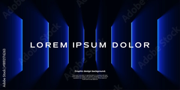 Obraz Futuristic background with gradient shapes making threedimensional view. Hitech minimal background.