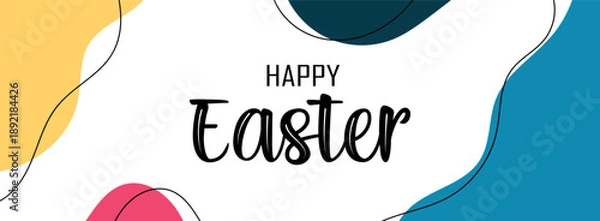 Obraz Happy Easter Spring Holiday Vector Background for Easter Day 2026