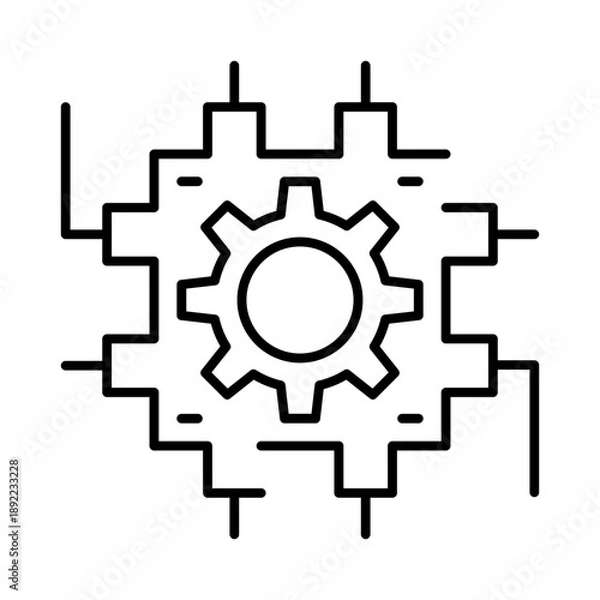 Obraz Microchip icon