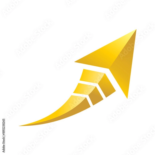 Obraz gold arrow icon