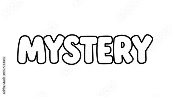 Obraz Mystery text on white background