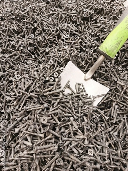 Obraz Self-tapping screws and hardware for construction