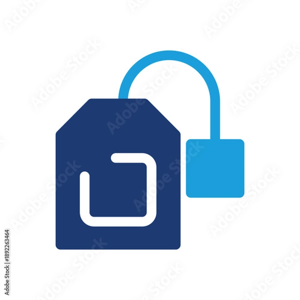 Obraz tea bag colored icon vector design good for web or mobile app