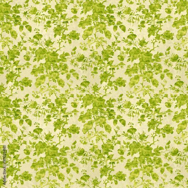 Fototapeta green leaves seamless pattern
