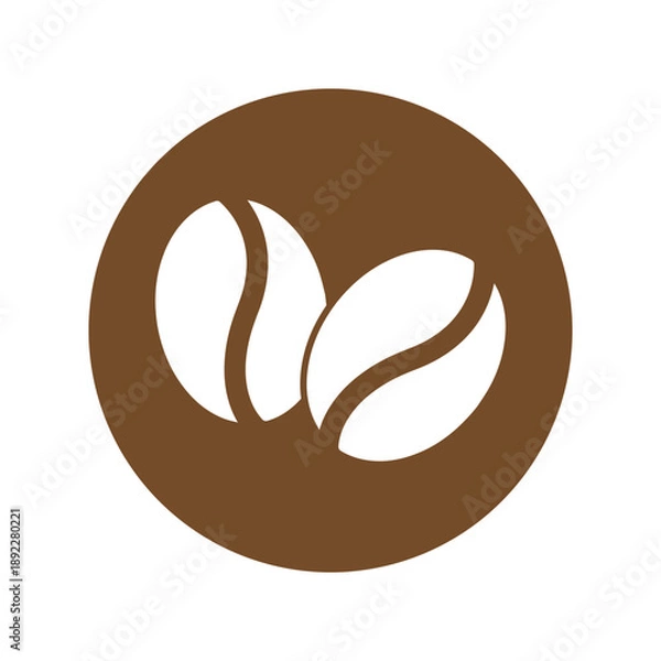 Fototapeta coffe beans icon