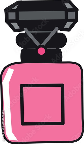 Obraz Hand Drawn Elegant Pink Perfume Bottle Vector Design
