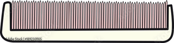 Obraz Handdrawn Hair Comb Vector Design