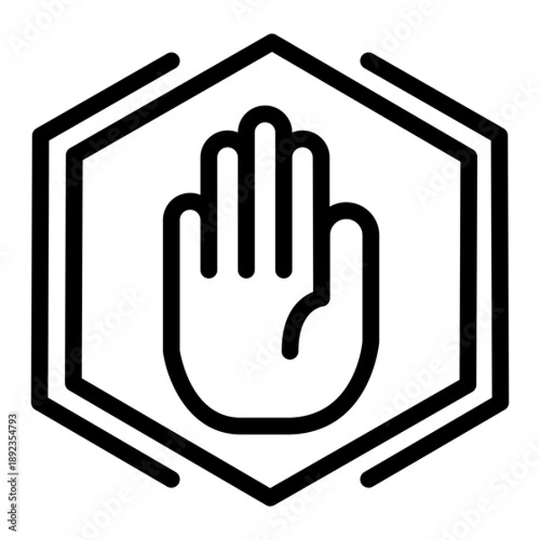 Fototapeta Restricted access line icon
