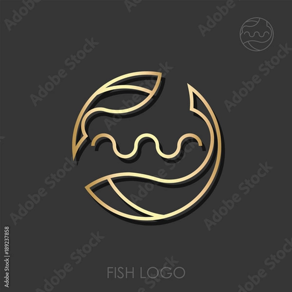 Obraz Zodiac sign Pisces. Pisces vector logo
