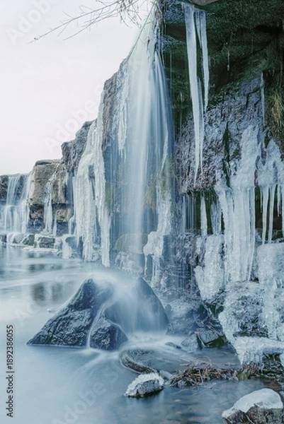 Obraz 凍りついた滝