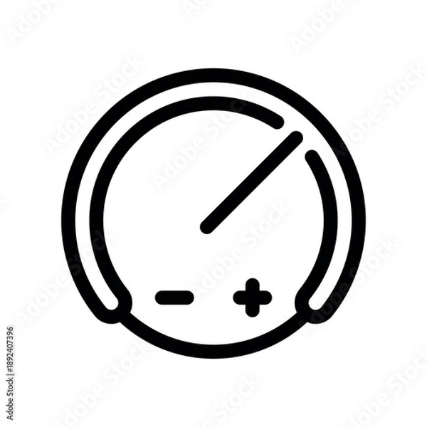 Obraz Performance Gauge Icon Representing Speed and Measurement