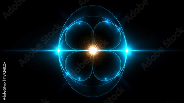 Obraz Interaction between atoms.