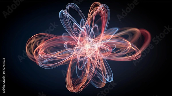 Obraz Interaction between atoms.