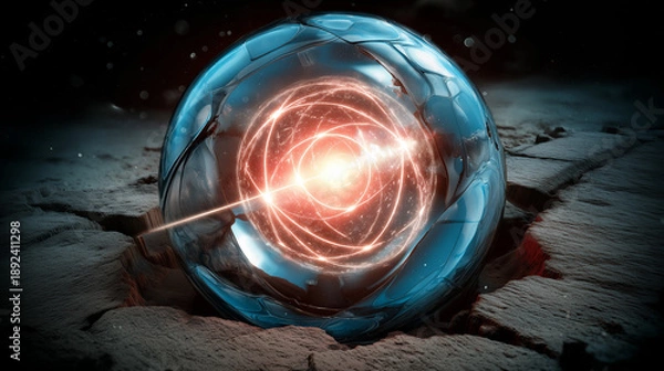 Obraz Interaction between atoms.