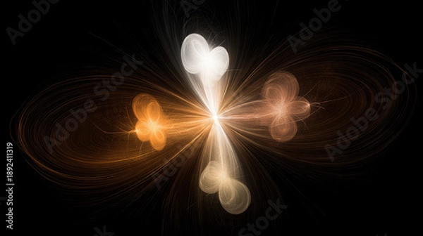 Obraz Interaction between atoms.