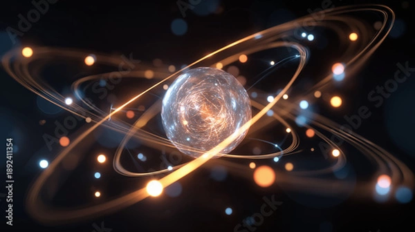 Obraz Interaction between atoms.