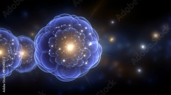 Obraz Interaction between atoms.