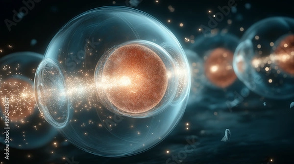 Obraz Interaction between atoms.