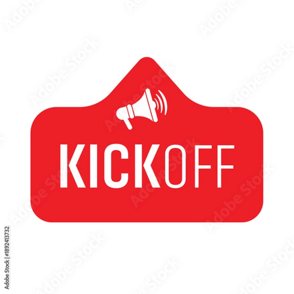 Obraz kick off sign on white background