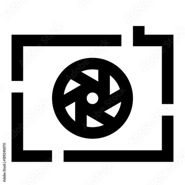 Obraz Minimal camera logo line