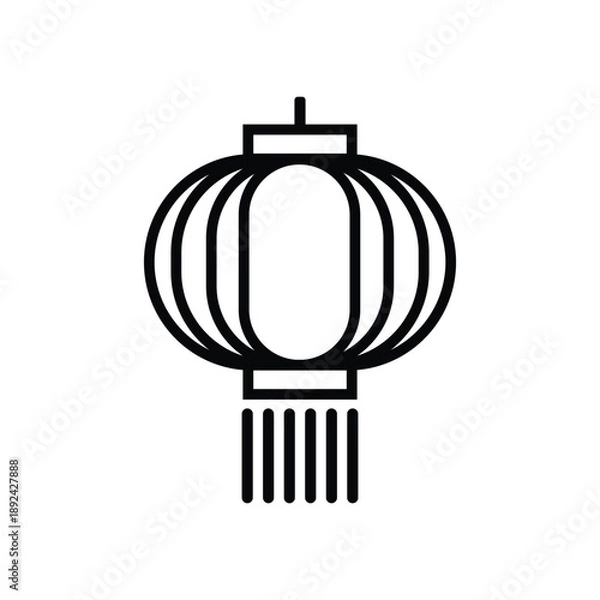 Obraz Modern ceiling light bulb icon isolated on white background