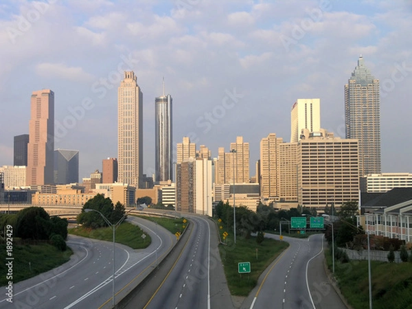 Fototapeta atlanta skyline morning