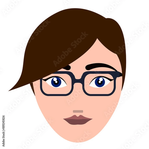 Fototapeta Woman hipster avatar