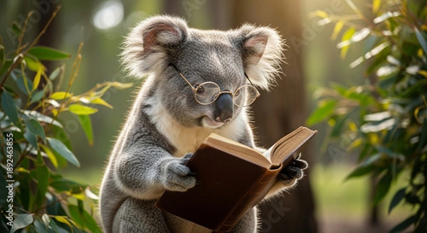 Obraz 木々に囲まれたコアラの癒し風景