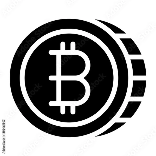 Obraz bitcoin icon vector