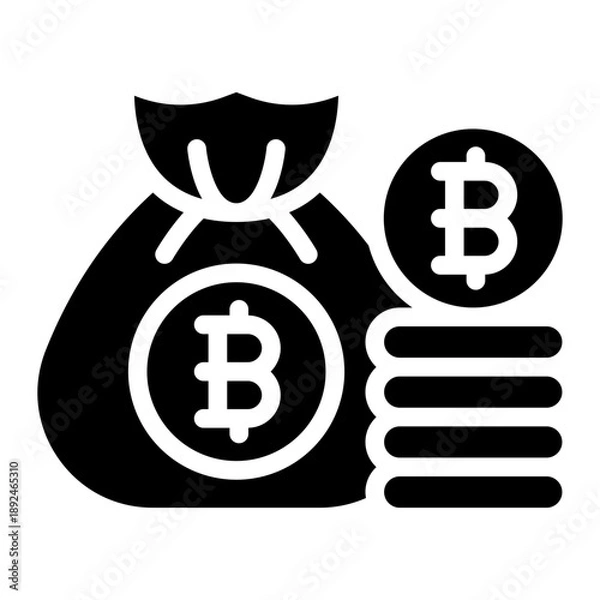 Obraz money bags icon vector