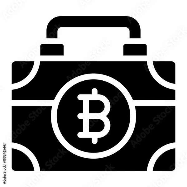 Obraz briefcase icon vector