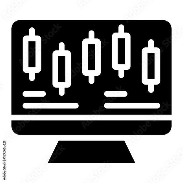 Obraz graph icon vector