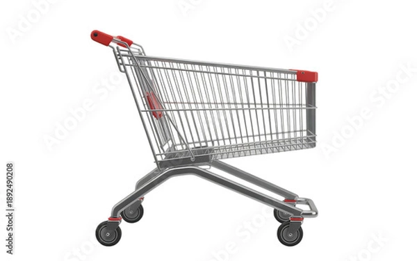 Obraz shopping cart isolated on white