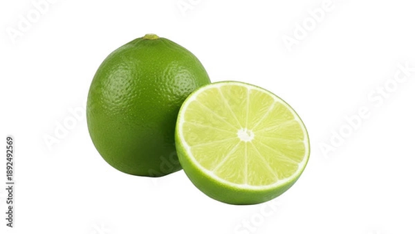 Obraz lime on white background