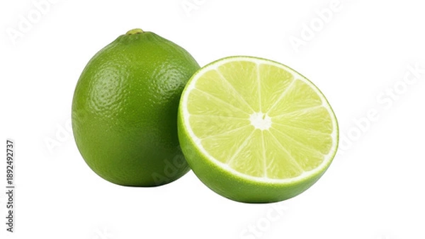 Obraz lime on white background