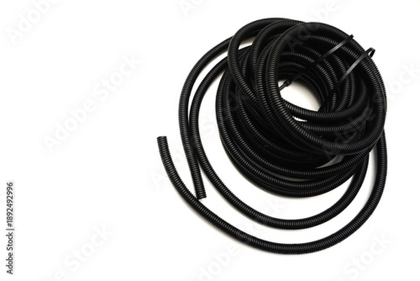 Obraz Cable protection pipe isolated on white background