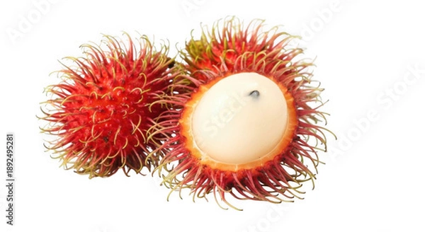 Obraz rambutan fruit on white background