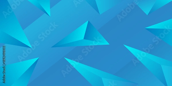 Obraz Abstract geometric blue color background.