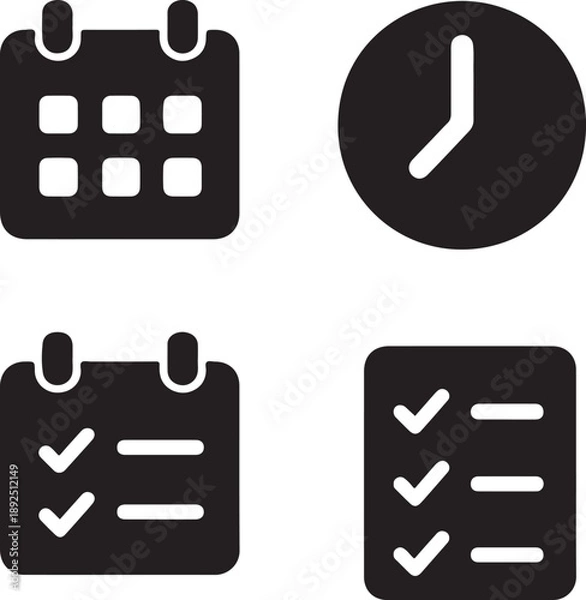 Fototapeta A minimalist image featuring a white checkmark against a solid black background