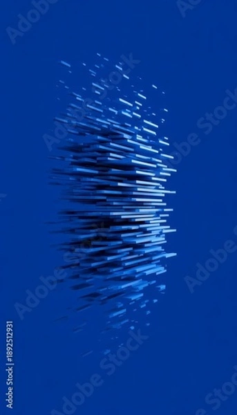 Fototapeta Dynamic Blue Abstract Art with Linear Elements