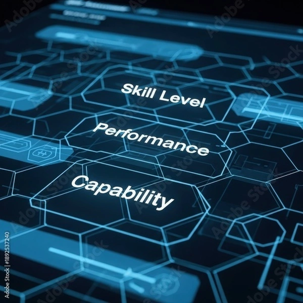 Fototapeta Demonstrating abilities through interactive touchscreen interface