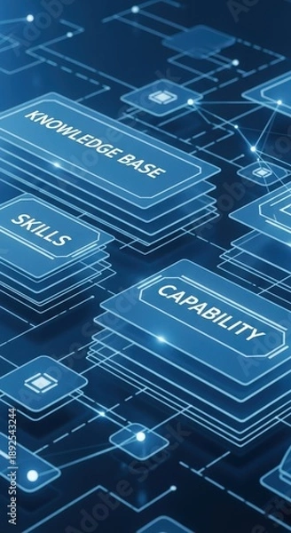 Fototapeta Representation of structured learning paths and capability frameworks