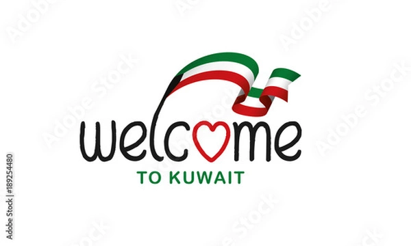 Obraz Kuwait flag background