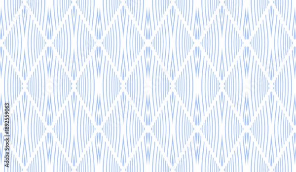 Fototapeta Abstract Seamless Geometric Light Blue Diamonds Pattern. Lines Texture. 