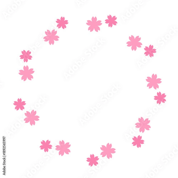 Obraz 桜フレーム　吹き出し　飾り枠　春のフレーム　春の招待状・カードデザイン・ポスター・和風デザイン