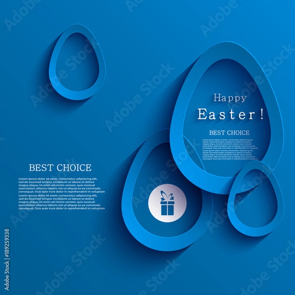 Obraz Vector modern easter eggs background