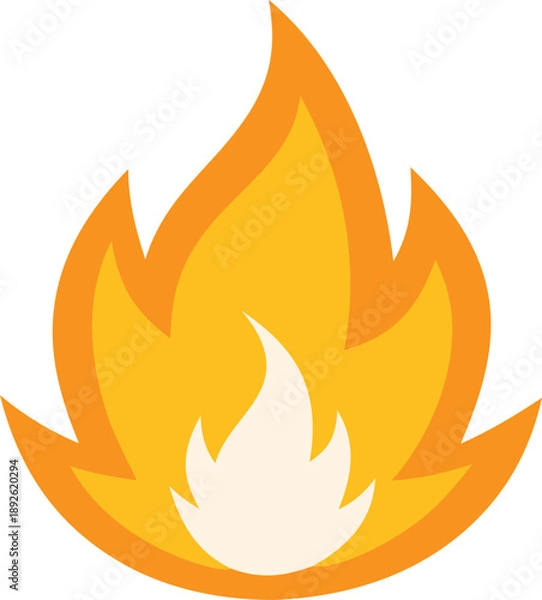 Obraz Fire Flame Burning Heat Red fire Vector Design