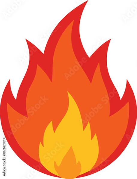 Obraz Fire Flame Clipart Vector Design 