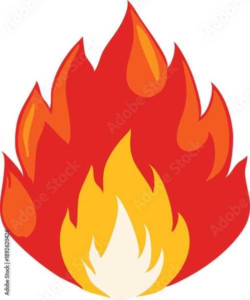 Obraz Realistic Orange Fire Flame Vector Design