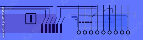 Fototapeta electronic circuit board